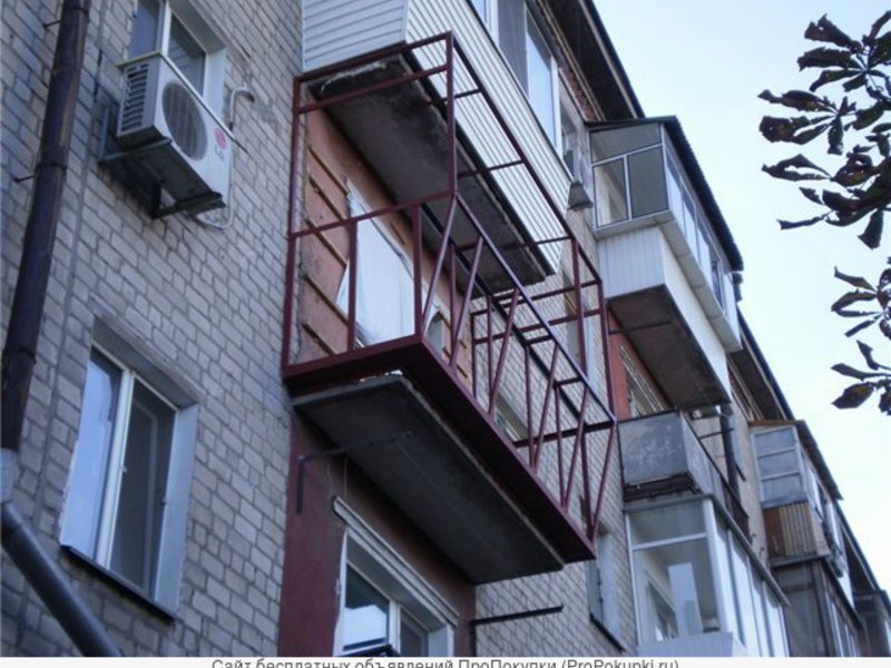 Балкон с выносом по подоконнику