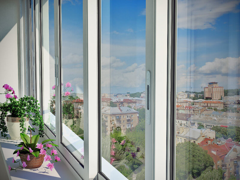раздвижные алюминиевые окна на балкон 