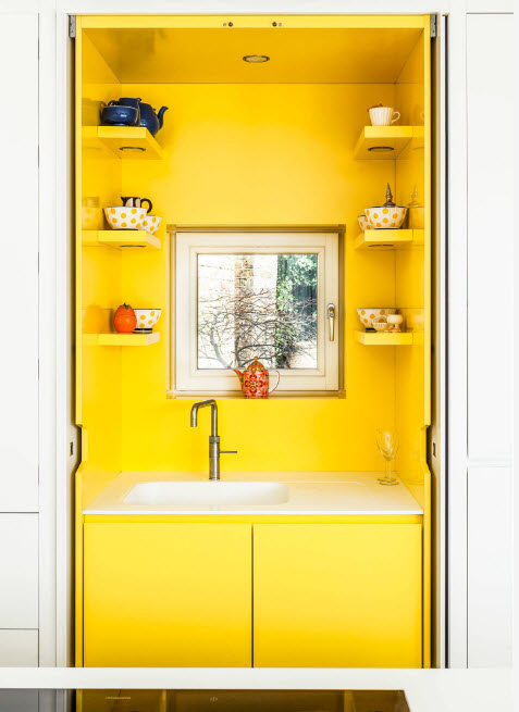 дизайн жёлтой кухни 15 кв. метров 2017 года