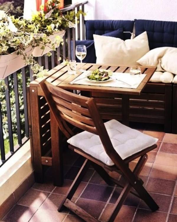 Стильная и компактная мебель для балкона 