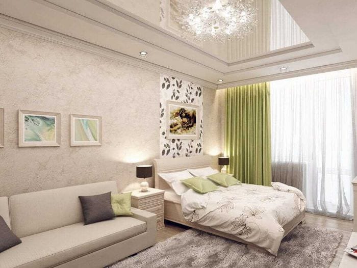 пример яркого дизайна гостиной комнаты 19-20 кв.м