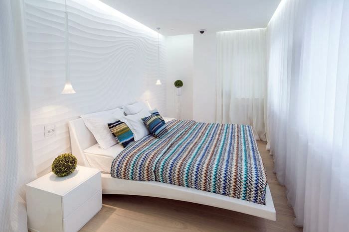 светлый дизайн спальни 11 кв м
