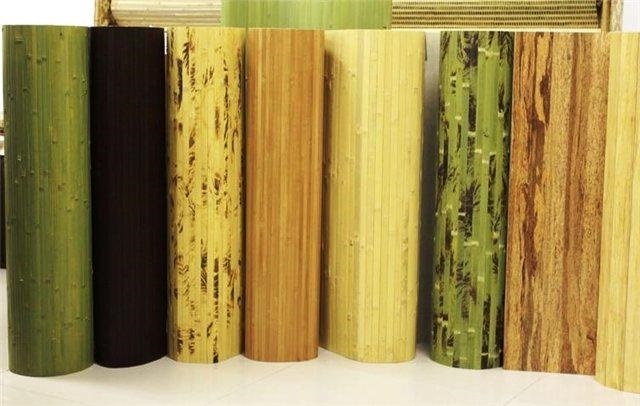 Разнообразие бамбуковых обоев и циновок для стен
