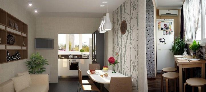 Перепланировка кухни с балконом может обеспечить вас дополнительной жилой комнатой