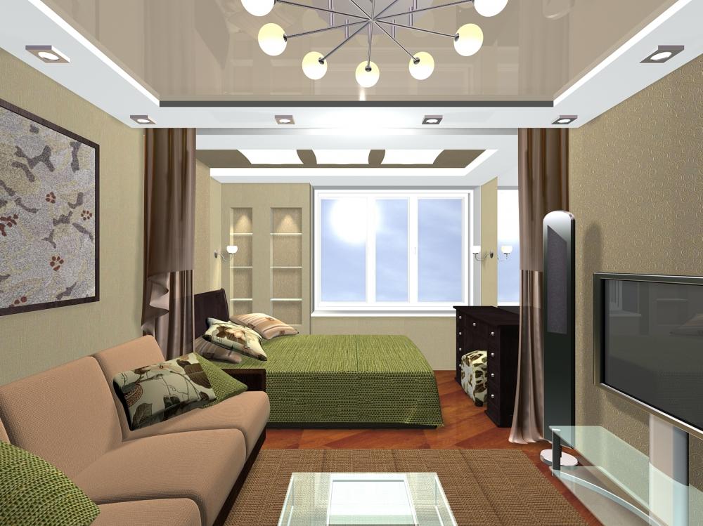 Правильное зонирование пространства поможет вам обустроить гостиную-спальню в одном помещении