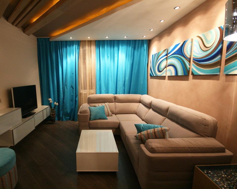 Красивый угловой диван прекрасно впишется в интерьер небольшой гостиной