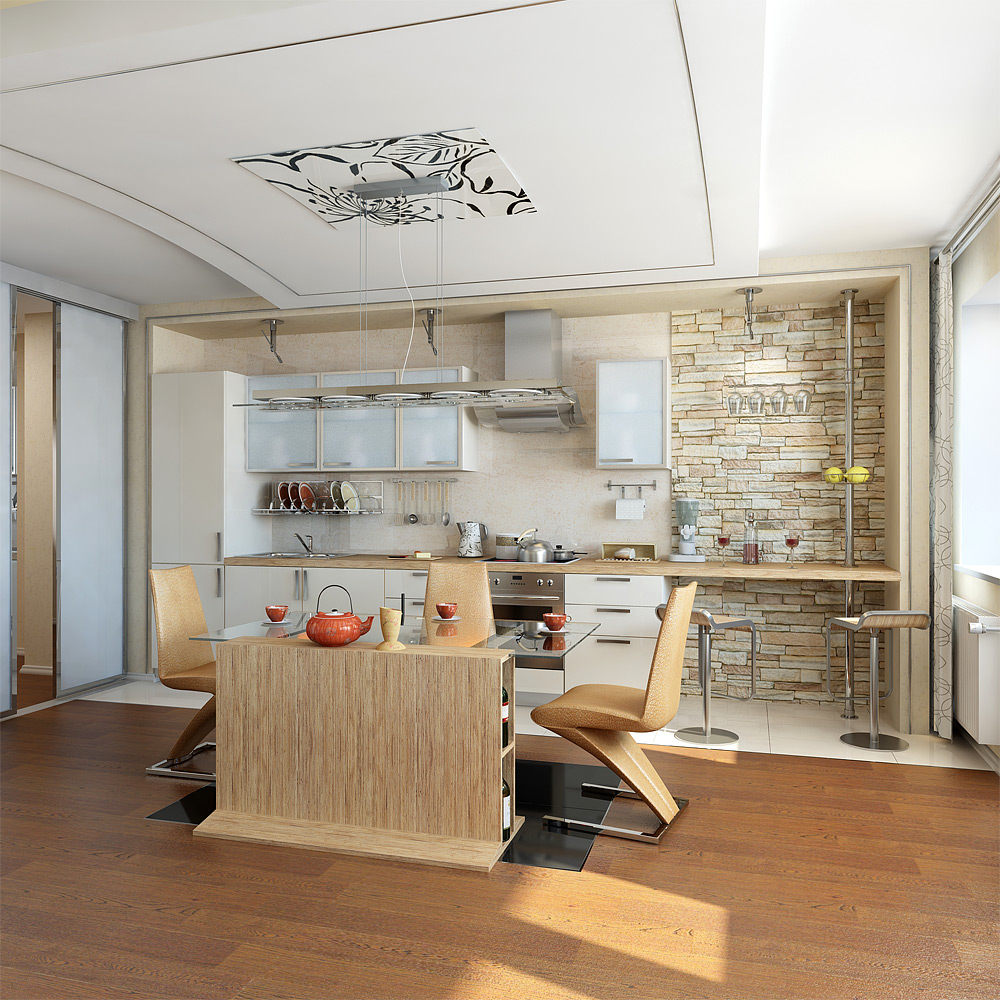 Современный дизайн интерьера квартиры-студии