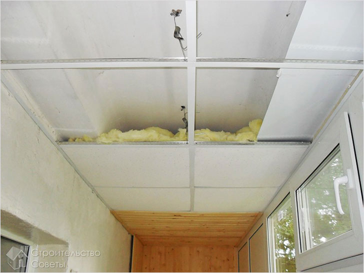 Подвесная конструкция для утепления потолка