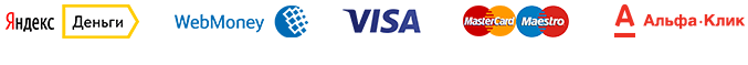 Способы оплаты - принимаем яндекс-деньги, webmoney, Visa и Mastercard