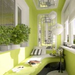 Зеленая спальня-балкон