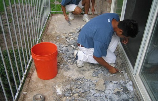 Реставрация плит балкона