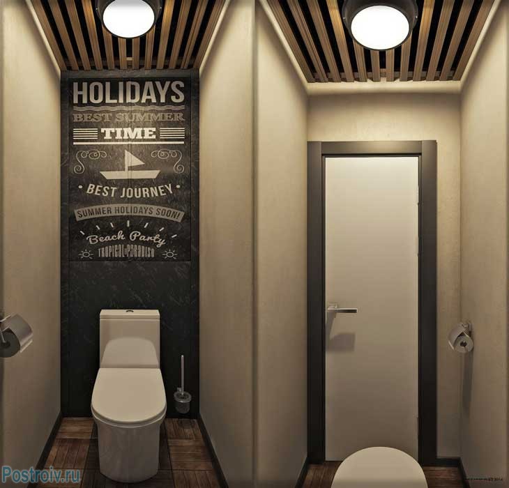 Дизайн маленького туалета - Фото