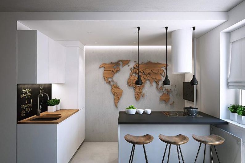 Кухня 14 кв.м. в современном стиле - Дизайн интерьера