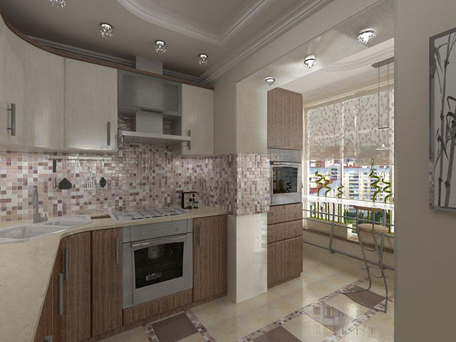 Дизайн маленькой кухни с балконом фото