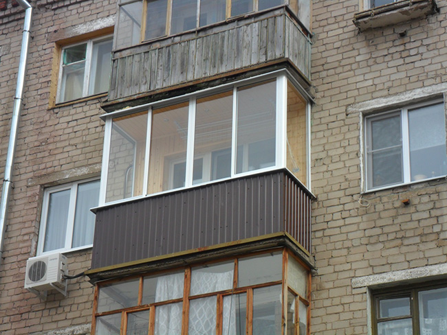 отделка балкона снаружи