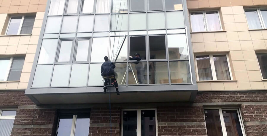 замена холодного остекления балкона в системе ТатПроф в СПб