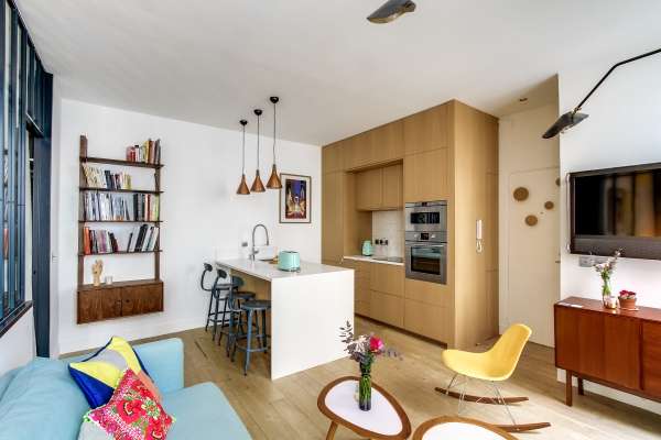Дизайн кухни гостиной в интерьере однокомнатной квартиры