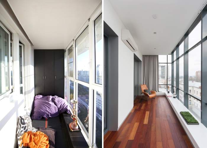 Дизайн балкона с панорамными окнами - идеи с фото
