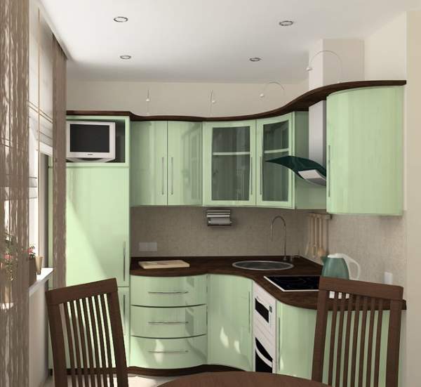 Маленькие комнаты - дизайн кухни на фото в квартире 30 кв м