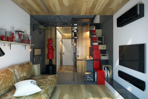 Стильный дизайн квартиры фото зала 18 кв м 