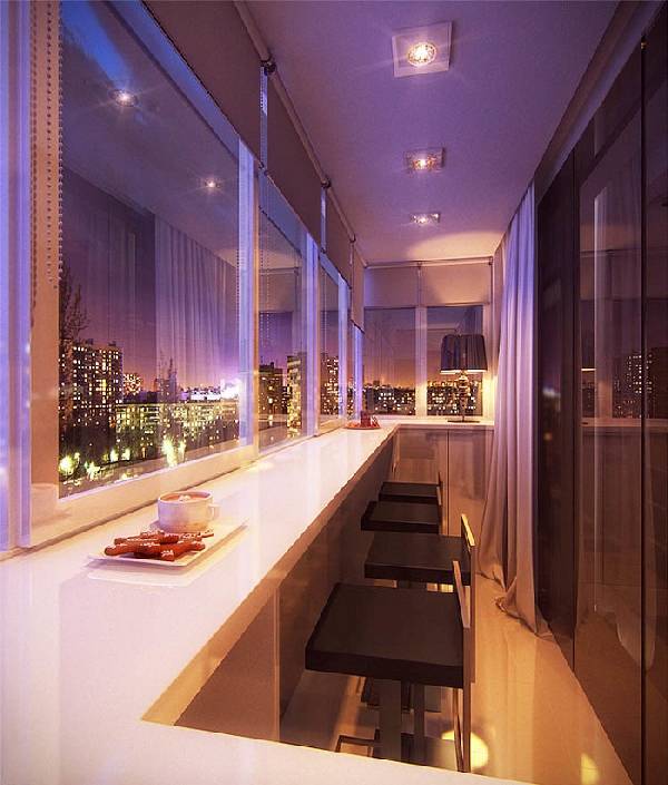 объединение балкона с кухней, фото 15