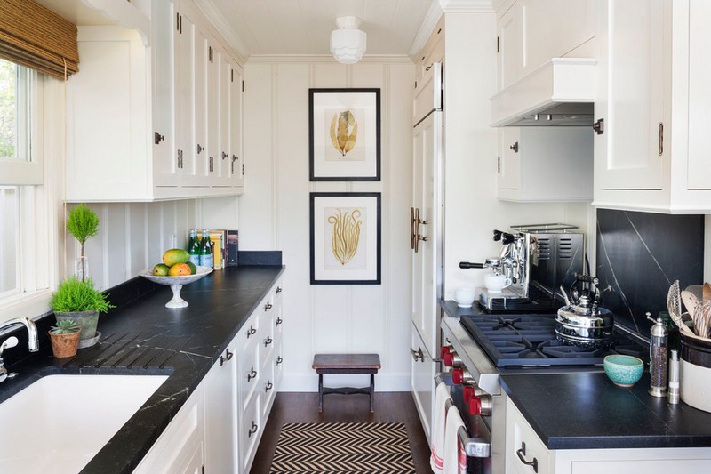 Дизайн узкой кухни: 60+ фото примеров, практические советы по обустройству