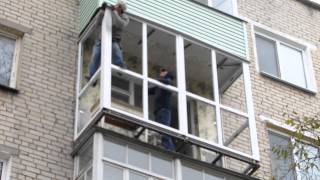 Монтаж балкона во весь рост часть 1, video MiRa