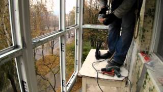 Монтаж балкона во весь рост часть 2, video MiRa