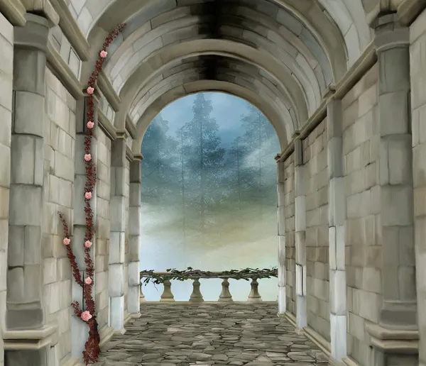 Вход в замок — стоковое фото