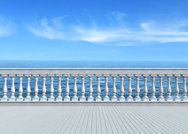 Терраса с видом на море — стоковое фото